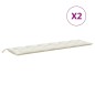 vidaXL Gartenbank-Auflagen 2 Stk. Melange Creme 200x50x7 cm Stoff vidaXL Gartenbank-Auflagen 2 Stk. Melange Creme 200x50x7 cm Stoff