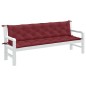 vidaXL Gartenbank-Auflagen 2 Stk. Melange Weinrot 200x50x7 cm Stoff vidaXL Gartenbank-Auflagen 2 Stk. Melange Weinrot 200x50x7 cm Stoff