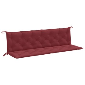 vidaXL Gartenbank-Auflagen 2 Stk. Melange Weinrot 200x50x7 cm Stoff
