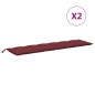 vidaXL Gartenbank-Auflagen 2 Stk. Melange Weinrot 200x50x7 cm Stoff vidaXL Gartenbank-Auflagen 2 Stk. Melange Weinrot 200x50x7 cm Stoff