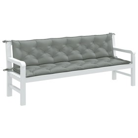 vidaXL Gartenbank-Auflagen 2 Stk. Melange Hellgrau 200x50x7 cm Stoff