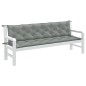 vidaXL Gartenbank-Auflagen 2 Stk. Melange Hellgrau 200x50x7 cm Stoff vidaXL Gartenbank-Auflagen 2 Stk. Melange Hellgrau 200x50x7 cm Stoff