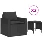 vidaXL 4-tlg. Garten-Sofagarnitur mit Kissen Schwarz Poly Rattan vidaXL 4-tlg. Garten-Sofagarnitur mit Kissen Schwarz Poly Rattan