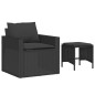vidaXL 4-tlg. Garten-Sofagarnitur mit Kissen Schwarz Poly Rattan vidaXL 4-tlg. Garten-Sofagarnitur mit Kissen Schwarz Poly Rattan