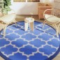 vidaXL Outdoor-Teppich Blau Ø200 cm PP vidaXL Outdoor-Teppich Blau Ø200 cm PP