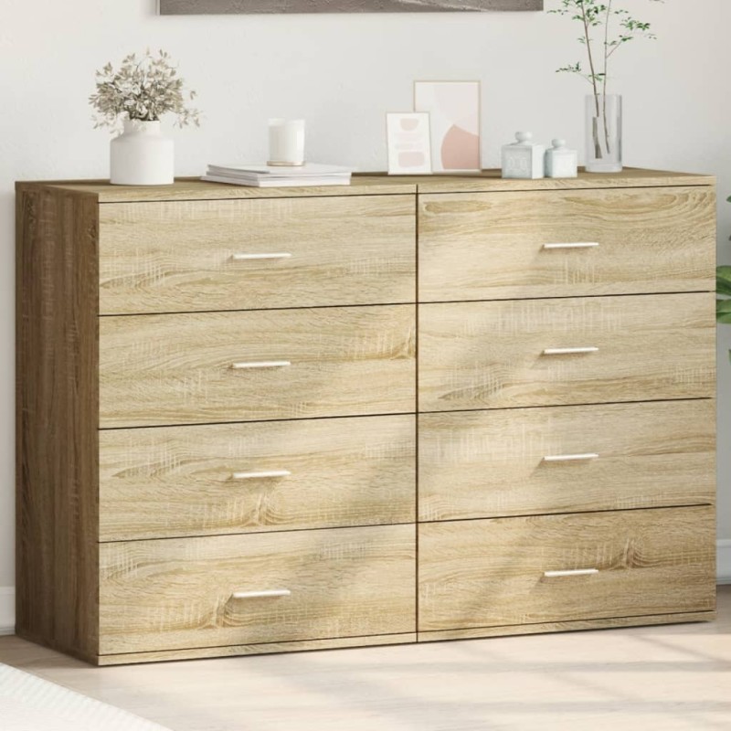 vidaXL Sideboards 2 Stk. Sonoma-Eiche 60x39x80 cm Holzwerkstoff vidaXL Sideboards 2 Stk. Sonoma-Eiche 60x39x80 cm Holzwerkstoff