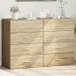 vidaXL Sideboards 2 Stk. Sonoma-Eiche 60x39x80 cm Holzwerkstoff vidaXL Sideboards 2 Stk. Sonoma-Eiche 60x39x80 cm Holzwerkstoff