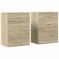 vidaXL Sideboards 2 Stk. Sonoma-Eiche 60x39x80 cm Holzwerkstoff vidaXL Sideboards 2 Stk. Sonoma-Eiche 60x39x80 cm Holzwerkstoff