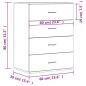 vidaXL Sideboards 2 Stk. Sonoma-Eiche 60x39x80 cm Holzwerkstoff vidaXL Sideboards 2 Stk. Sonoma-Eiche 60x39x80 cm Holzwerkstoff