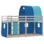vidaXL Etagenbett mit Vorhängen Blau 75x190 cm Massivholz Kiefer vidaXL Etagenbett mit Vorhängen Blau 75x190 cm Massivholz Kiefer
