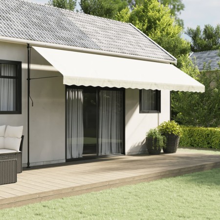 vidaXL Markisenvolant Creme Gestreift 5 m