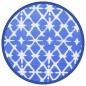 vidaXL Outdoor-Teppich Blau und Weiß Ø160 cm PP vidaXL Outdoor-Teppich Blau und Weiß Ø160 cm PP