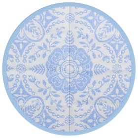 vidaXL Outdoor-Teppich Babyblau Ø120 cm PP