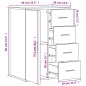 vidaXL Sideboards 2 Stk. Betongrau 59x39x80 cm Holzwerkstoff vidaXL Sideboards 2 Stk. Betongrau 59x39x80 cm Holzwerkstoff