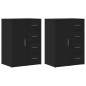 vidaXL Sideboards 2 Stk. Schwarz 59x39x80 cm Holzwerkstoff vidaXL Sideboards 2 Stk. Schwarz 59x39x80 cm Holzwerkstoff