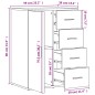 vidaXL Sideboards 2 Stk. Schwarz 59x39x80 cm Holzwerkstoff vidaXL Sideboards 2 Stk. Schwarz 59x39x80 cm Holzwerkstoff