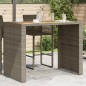 vidaXL Gartentisch mit Holzplatte Grau 145x80x110 cm Poly Rattan vidaXL Gartentisch mit Holzplatte Grau 145x80x110 cm Poly Rattan