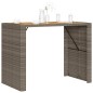 vidaXL Gartentisch mit Holzplatte Grau 145x80x110 cm Poly Rattan vidaXL Gartentisch mit Holzplatte Grau 145x80x110 cm Poly Rattan