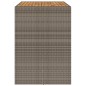 vidaXL Gartentisch mit Holzplatte Grau 145x80x110 cm Poly Rattan vidaXL Gartentisch mit Holzplatte Grau 145x80x110 cm Poly Rattan