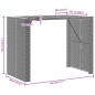 vidaXL Gartentisch mit Holzplatte Grau 145x80x110 cm Poly Rattan vidaXL Gartentisch mit Holzplatte Grau 145x80x110 cm Poly Rattan