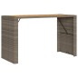 vidaXL Gartentisch mit Holzplatte Grau 185x80x110 cm Poly Rattan vidaXL Gartentisch mit Holzplatte Grau 185x80x110 cm Poly Rattan