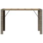 vidaXL Gartentisch mit Holzplatte Grau 185x80x110 cm Poly Rattan vidaXL Gartentisch mit Holzplatte Grau 185x80x110 cm Poly Rattan