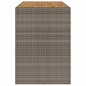 vidaXL Gartentisch mit Holzplatte Grau 185x80x110 cm Poly Rattan vidaXL Gartentisch mit Holzplatte Grau 185x80x110 cm Poly Rattan