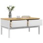 vidaXL Couchtisch FLORO Weiß 99x55,5x45 cm Massivholz Kiefer vidaXL Couchtisch FLORO Weiß 99x55,5x45 cm Massivholz Kiefer