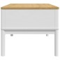 vidaXL Couchtisch FLORO Weiß 99x55,5x45 cm Massivholz Kiefer vidaXL Couchtisch FLORO Weiß 99x55,5x45 cm Massivholz Kiefer