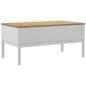 vidaXL Couchtisch FLORO Weiß 99x55,5x45 cm Massivholz Kiefer vidaXL Couchtisch FLORO Weiß 99x55,5x45 cm Massivholz Kiefer