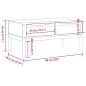 vidaXL Couchtisch FLORO Weiß 99x55,5x45 cm Massivholz Kiefer vidaXL Couchtisch FLORO Weiß 99x55,5x45 cm Massivholz Kiefer