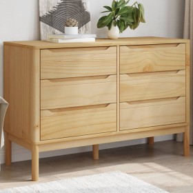vidaXL Kommode FLORO Wachsbraun Massivholz Kiefer