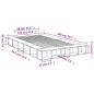 vidaXL Bettgestell Braun Eichen-Optik 120x200 cm Holzwerkstoff