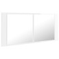 vidaXL LED-Bad-Spiegelschrank Hochglanz-Weiß 100x12x45 cm Acryl vidaXL LED-Bad-Spiegelschrank Hochglanz-Weiß 100x12x45 cm Acryl