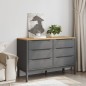 vidaXL Kommode FLORO Grau Massivholz Kiefer vidaXL Kommode FLORO Grau Massivholz Kiefer