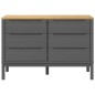 vidaXL Kommode FLORO Grau Massivholz Kiefer vidaXL Kommode FLORO Grau Massivholz Kiefer