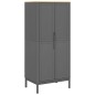 vidaXL Kleiderschrank FLORO Grau 77x53x171 cm Massivholz Kiefer vidaXL Kleiderschrank FLORO Grau 77x53x171 cm Massivholz Kiefer