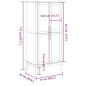 vidaXL Kleiderschrank FLORO Grau 77x53x171 cm Massivholz Kiefer vidaXL Kleiderschrank FLORO Grau 77x53x171 cm Massivholz Kiefer