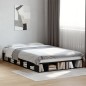 vidaXL Bettgestell Schwarz 135x190 cm Holzwerkstoff