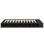vidaXL Bettgestell Schwarz 135x190 cm Holzwerkstoff