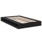 vidaXL Bettgestell Schwarz 120x190 cm Holzwerkstoff vidaXL Bettgestell Schwarz 120x190 cm Holzwerkstoff