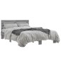 vidaXL Bettgestell Grau Sonoma 135x190 cm Holzwerkstoff und Metall vidaXL Bettgestell Grau Sonoma 135x190 cm Holzwerkstoff und Metall