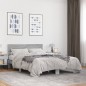 vidaXL Bettgestell Grau Sonoma 135x190 cm Holzwerkstoff und Metall vidaXL Bettgestell Grau Sonoma 135x190 cm Holzwerkstoff und Metall