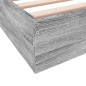 vidaXL Bettgestell Grau Sonoma 90x190 cm Holzwerkstoff vidaXL Bettgestell Grau Sonoma 90x190 cm Holzwerkstoff