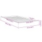 vidaXL Bettgestell Grau Sonoma 90x190 cm Holzwerkstoff vidaXL Bettgestell Grau Sonoma 90x190 cm Holzwerkstoff