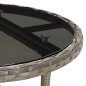 vidaXL 5-tlg. Garten-Essgruppe mit Kissen Grau Poly Rattan und Glas vidaXL 5-tlg. Garten-Essgruppe mit Kissen Grau Poly Rattan und Glas