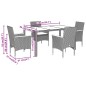 vidaXL 5-tlg. Garten-Essgruppe mit Kissen Beige Poly Rattan Akazie vidaXL 5-tlg. Garten-Essgruppe mit Kissen Beige Poly Rattan Akazie