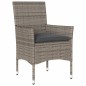vidaXL 5-tlg. Garten-Essgruppe mit Kissen Grau Poly Rattan Akazie vidaXL 5-tlg. Garten-Essgruppe mit Kissen Grau Poly Rattan Akazie