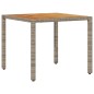 vidaXL 5-tlg. Garten-Essgruppe mit Kissen Grau Poly Rattan Akazie vidaXL 5-tlg. Garten-Essgruppe mit Kissen Grau Poly Rattan Akazie