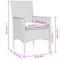 vidaXL 5-tlg. Garten-Essgruppe mit Kissen Grau Poly Rattan Akazie vidaXL 5-tlg. Garten-Essgruppe mit Kissen Grau Poly Rattan Akazie